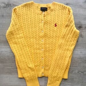 Polo by Ralph Lauren Yellow Cable Knit Sweater